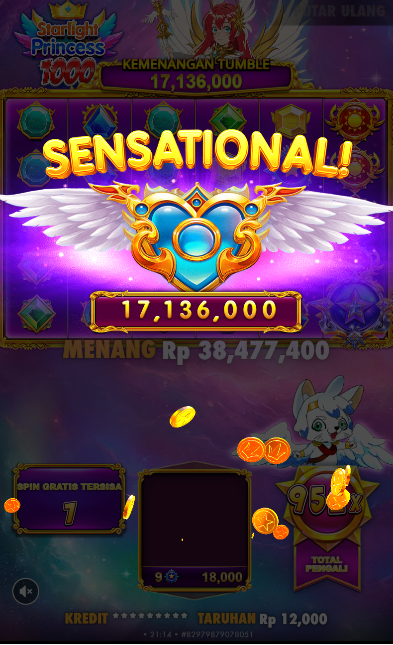 QQDEWA JACKPOT PERMAINAN SLOT PRAGMATIC PLAY STARLIGHT PRINCESS 1000 Rp.100.000.000,- LUNAS - Foto 4